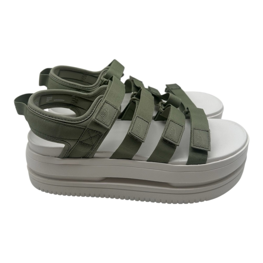 Nike Icon Classic NA Platform Sandals Womens Size 11 Light Army Green DH0224-301